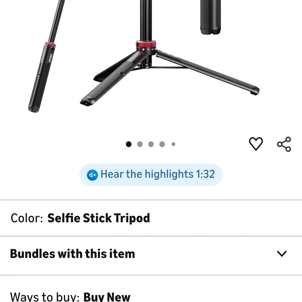 GoPro Black and Red Extendable Tripod